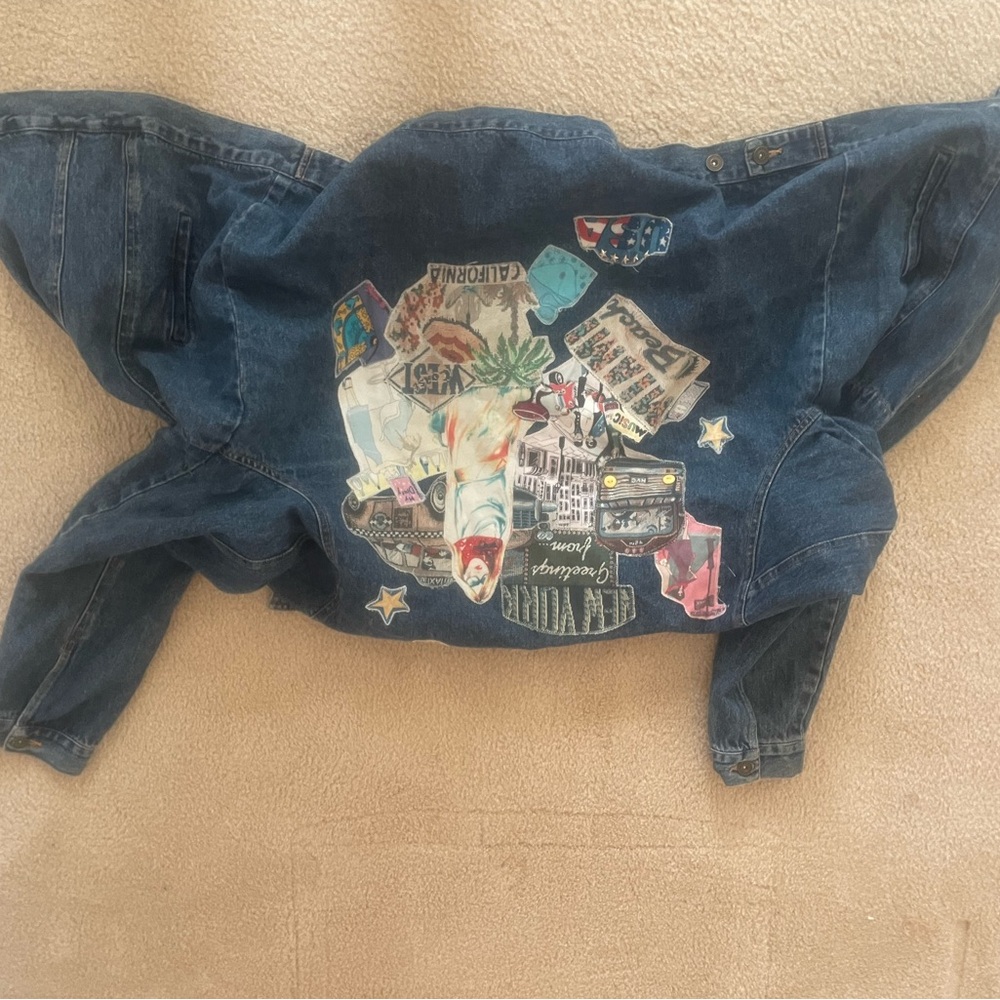 Jane Elissa Jean jacket travel theme